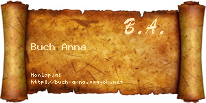 Buch Anna névjegykártya